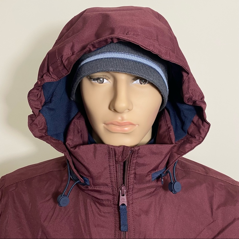Timberland Men’s Mount Crescent 3-in-1 Waterproof Hooded Jacket Burgundy Sz M L - Picture 3 of 12